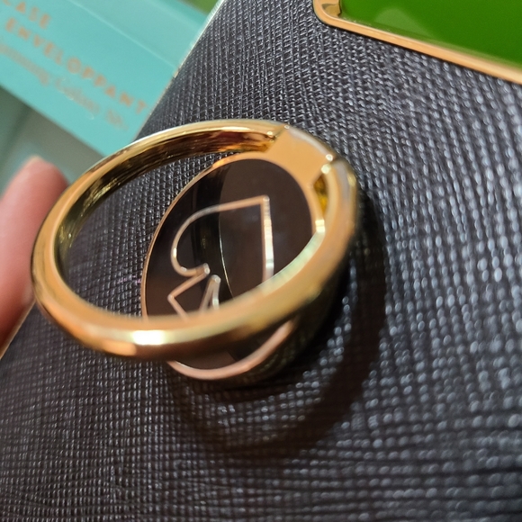 KATE SPADE Black/Gold Samsung Galaxy S8+ Cellphone Wrap Case - Picture 4 of 11